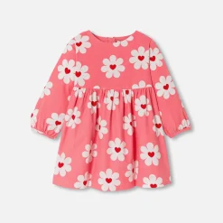 Jacadi Kleider>- Kleid aus Feincord Kleinkind Mädchen ROSA/MEHRFARBIG