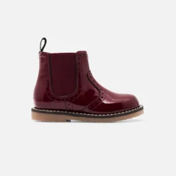Jacadi Stiefeletten|Schuhe>Baby-Chelsea-Boots aus Lackleder für Mädchen BORDEAUX