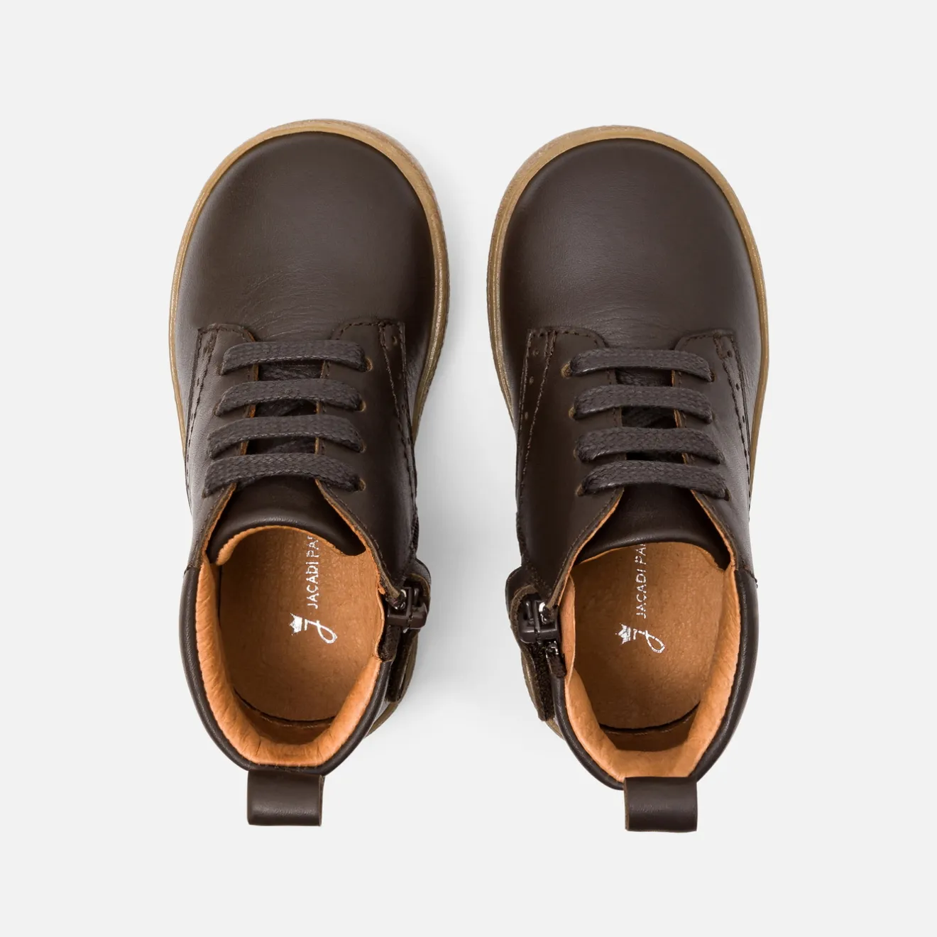 Jacadi Boots>Baby-Halbstiefel für Jungen aus Leder BRAUN