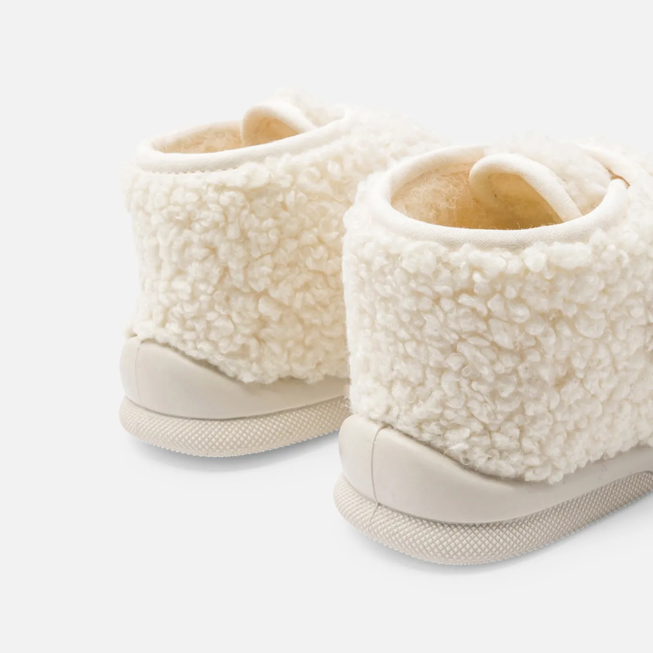 Jacadi Hausschuhe|Hausschuhe>Baby-Hausschuhe aus Sherpa NATURWEISS/BEIGE