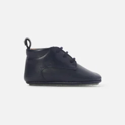 Jacadi Hausschuhe|Lederschühchen>Baby-Krabbelschuhe aus Leder für Jungen MARINEBLAU JACADI