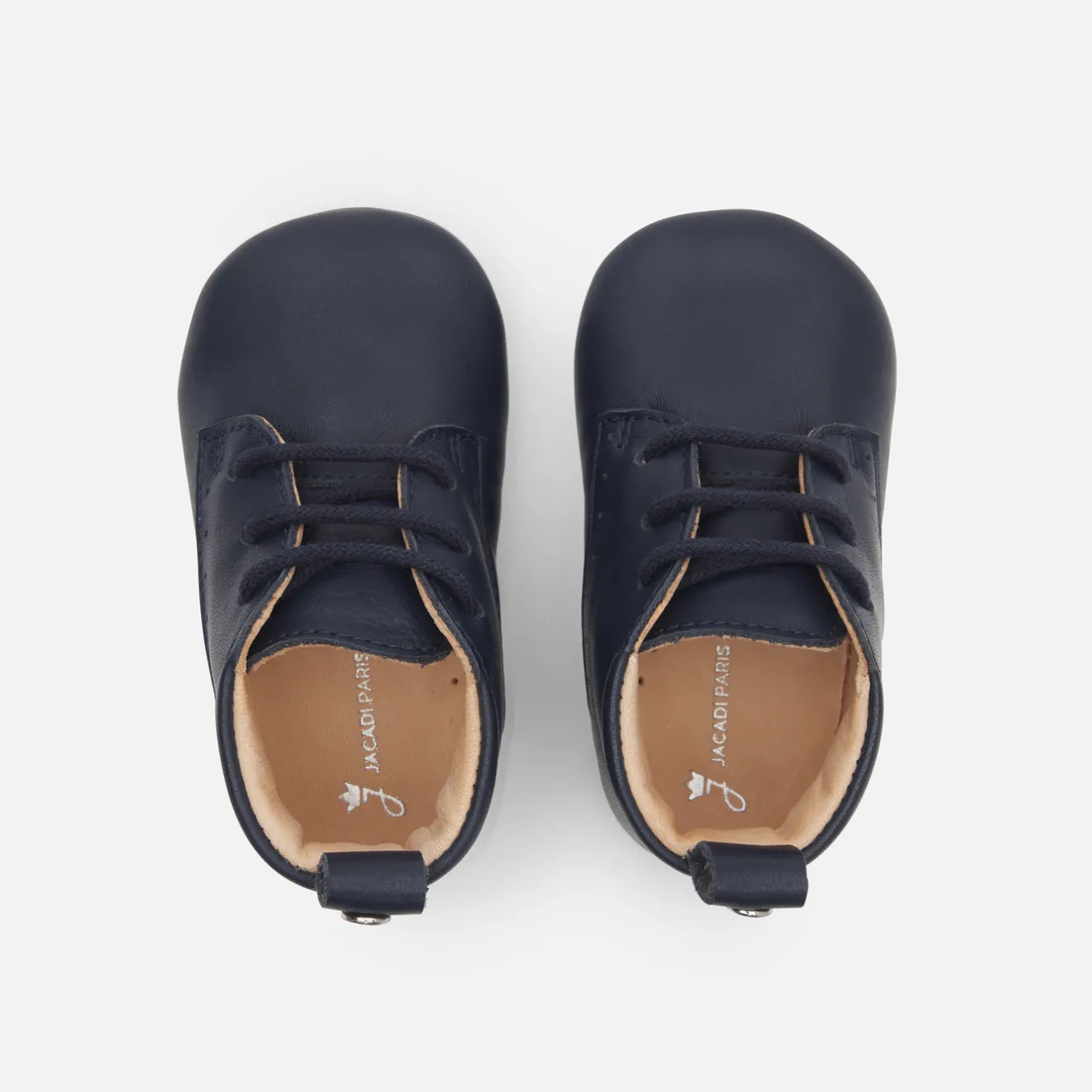 Jacadi Hausschuhe|Lederschühchen>Baby-Krabbelschuhe aus Leder für Jungen MARINEBLAU JACADI