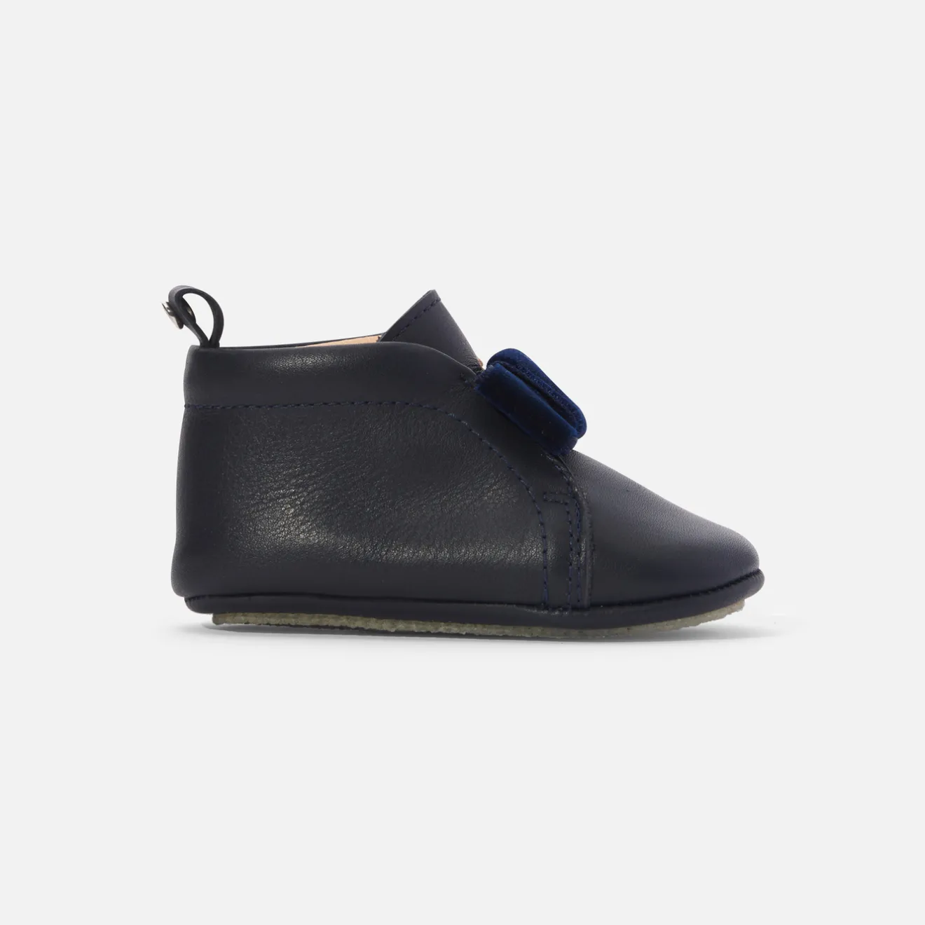 Jacadi Hausschuhe|Lederschühchen>Baby-Krabbelschuhe für Mädchen aus Leder MARINEBLAU JACADI