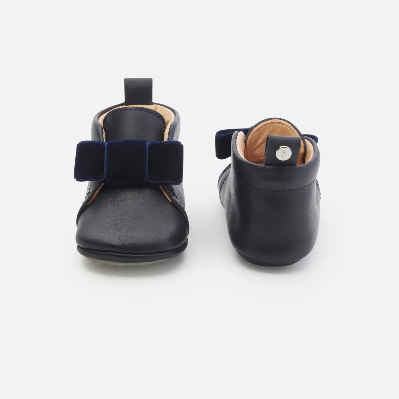 Jacadi Hausschuhe|Lederschühchen>Baby-Krabbelschuhe für Mädchen aus Leder MARINEBLAU JACADI