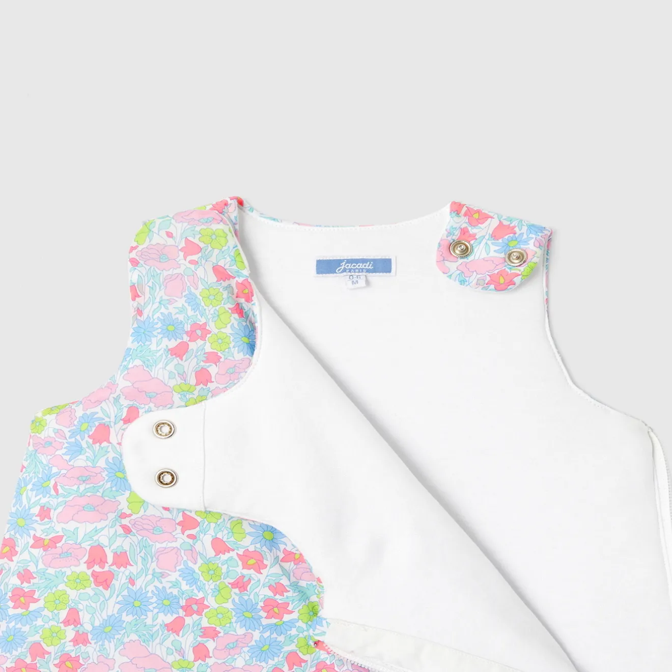 Jacadi Schlafsäcke Und Decken|Schlafsäcke & Decken>Baby-Schlafsack 0-6 Monate aus Liberty-Stoff für Mädchen WEISS/MEHRFARBIG