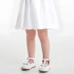 Jacadi Ballerinas & Riemchenschuhe|Schuhe>Baby-T-Riemchenschuhe aus Glattleder für Mädchen JACADI WEISS