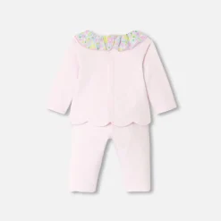 Jacadi Spieler, Latzhosen, Ensembles>Bequemes Ensemble für Baby Mädchen aus Jersey ROSA BLASS JACADI