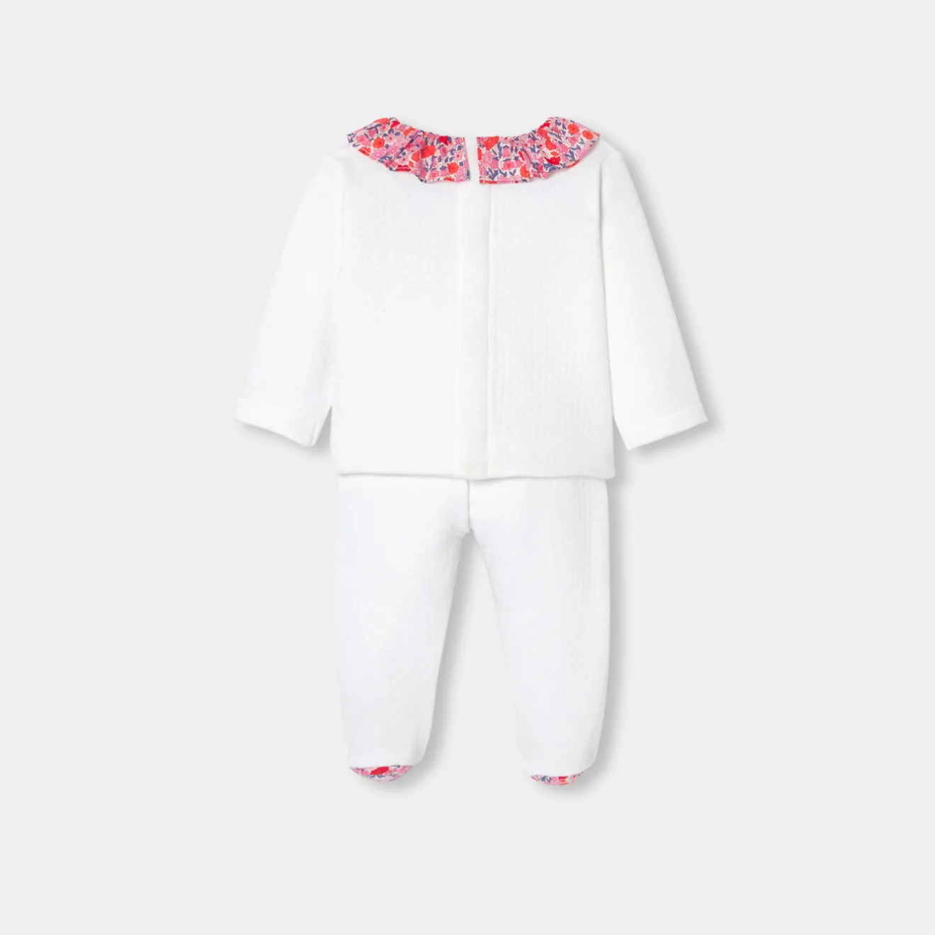 Jacadi Spieler, Latzhosen, Ensembles>Bequemes Ensemble für Baby Mädchen aus doppellagigem Jersey JACADI WEISS