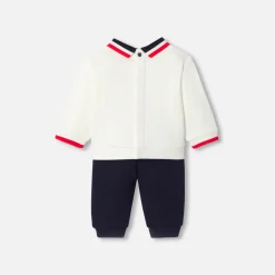 Jacadi Spieler, Latzhosen, Ensembles>Bequemes Ensemble für Baby Jungen WEISS/BLAU