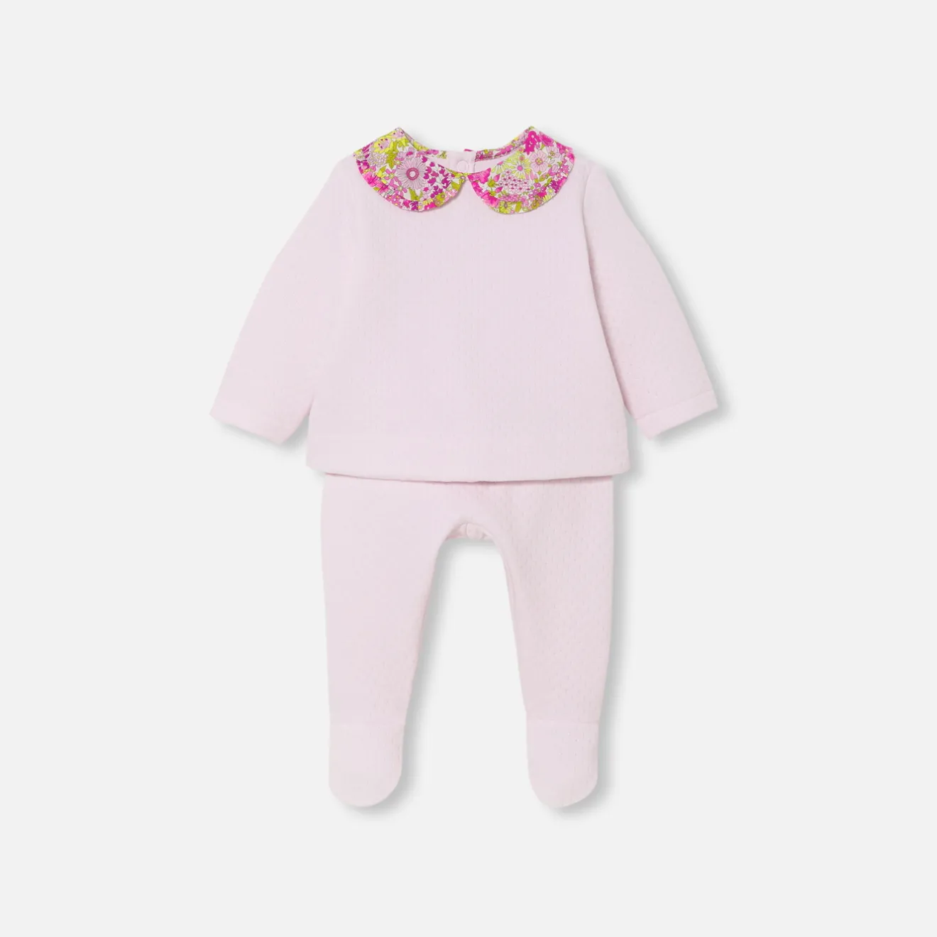 Jacadi Spieler, Latzhosen, Ensembles>Bequemes Ensemble für Baby Mädchen ROSA BLASS JACADI