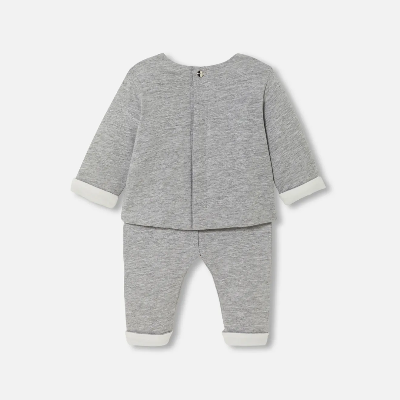 Jacadi Spieler, Latzhosen, Ensembles>Bequemes Ensemble für Babys aus Jersey GRAU MELIERT HELL JACADI