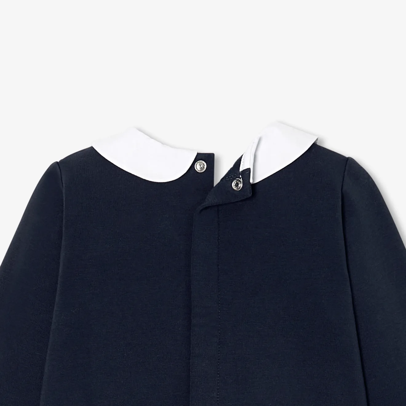 Jacadi Spieler, Latzhosen, Ensembles>Bequemes Ensemble für Baby Mädchen aus Molton MARINEBLAU HELL