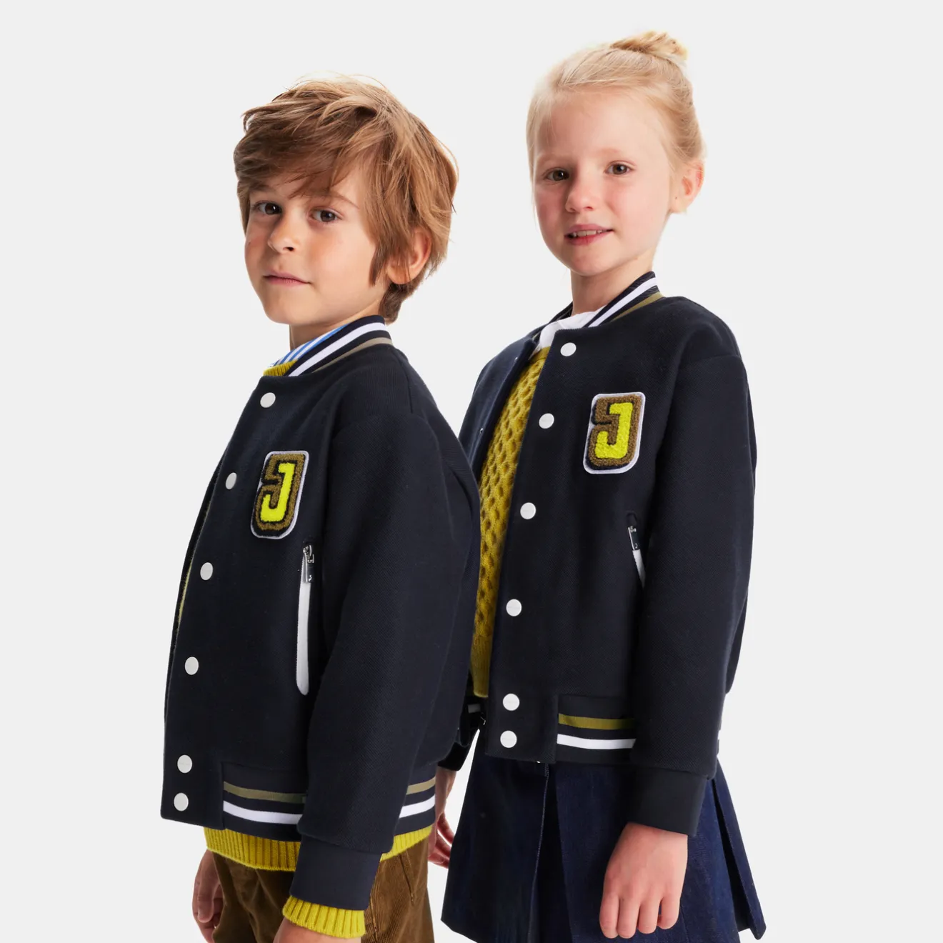 Jacadi Pullover, Sweatshirts, Strickjacken|Pullover, Sweatshirts, Strickjacken>Blouson im College-Look für Kinder MARINEBLAU JACADI
