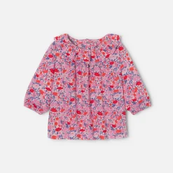Jacadi Blusen, T-Shirts, Langarmshirts>Bluse aus Liberty-Stoff für Baby Mädchen ROSA/MEHRFARBIG