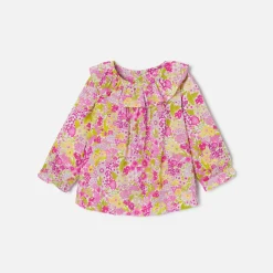 Jacadi Blusen>Bluse aus Libertystoff Kleinkind Mädchen WEISS/MEHRFARBIG