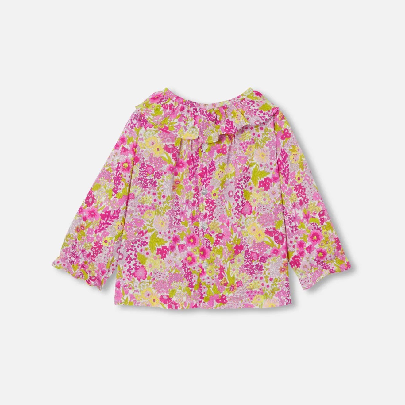 Jacadi Blusen>Bluse aus Libertystoff Kleinkind Mädchen WEISS/MEHRFARBIG