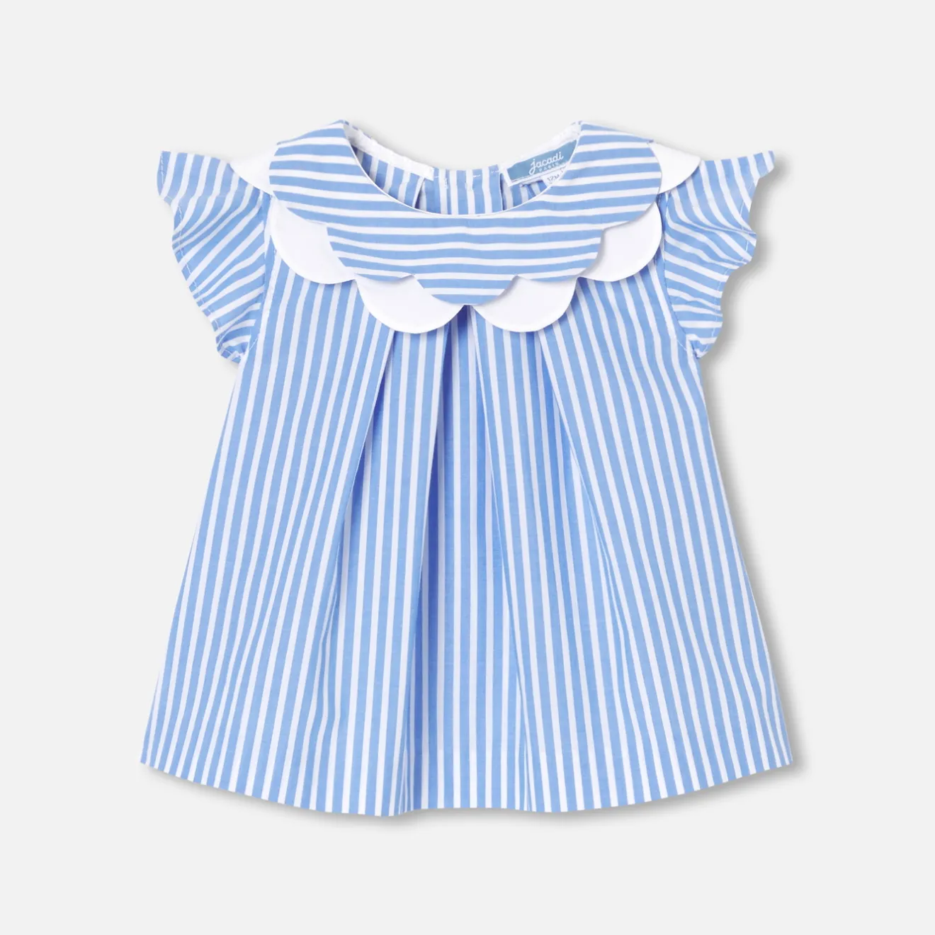 Jacadi Blusen>Bluse aus Popeline Kleinkind Mädchen WEISS/BLAU