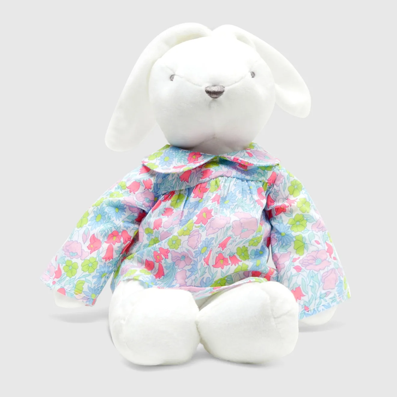 Jacadi Babyspielzeug, Plüschtiere & Schnuffeltücher|Kuscheltiere & Schnuffeltücher>Bluse fürs Häschen-Plüschtier, großes Modell WEISS/MEHRFARBIG