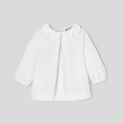 Jacadi Blusen, T-Shirts, Langarmshirts>Bluse mit Blütenblattkragen für Mädchen JACADI WEISS