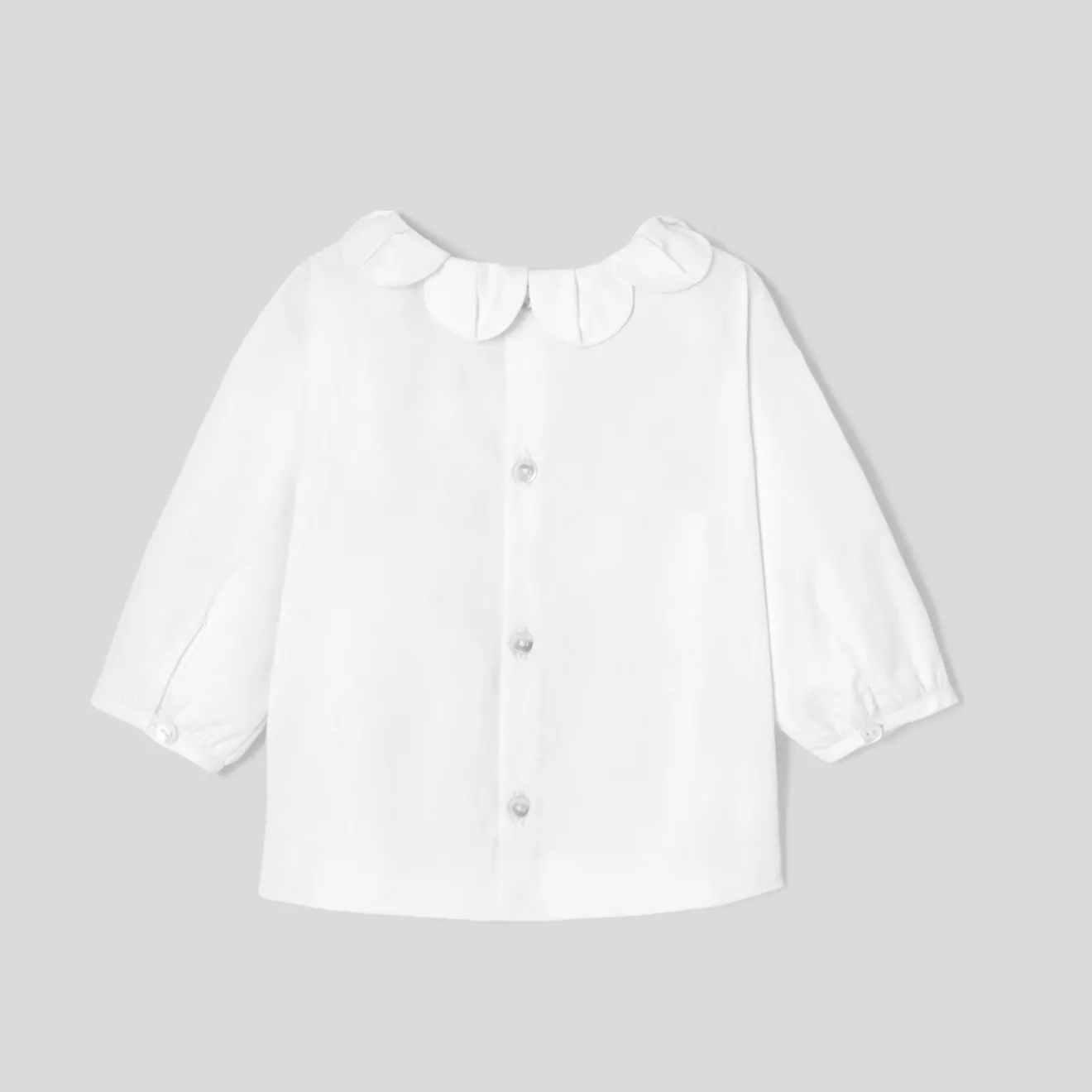 Jacadi Blusen, T-Shirts, Langarmshirts>Bluse mit Blütenblattkragen für Mädchen JACADI WEISS