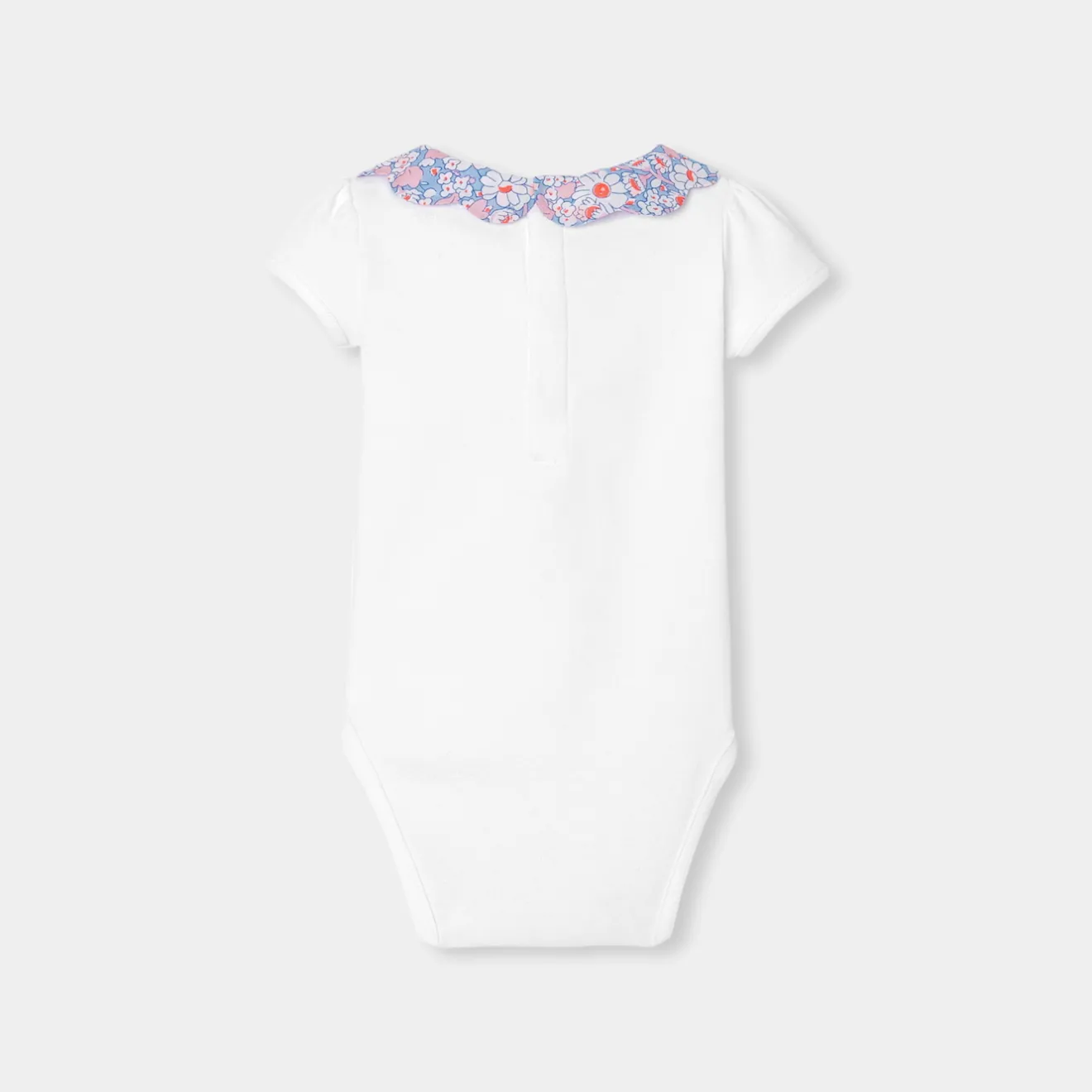 Jacadi Bodies>Body für Mädchen mit Kragen aus Liberty-Stoff JACADI WEISS