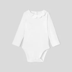 Jacadi Bodies>Body mit Blütenblatt-Kragen für Mädchen JACADI WEISS