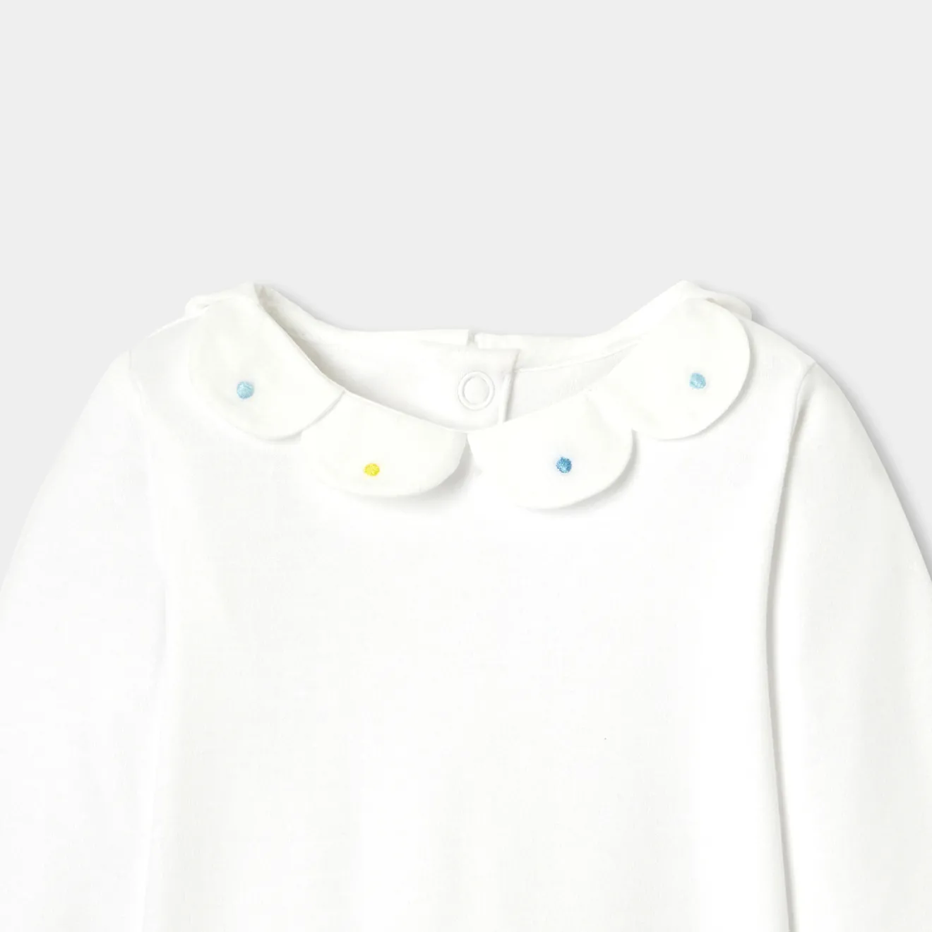 Jacadi Bodies>Body mit Blütenblattkragen für Baby Mädchen JACADI WEISS