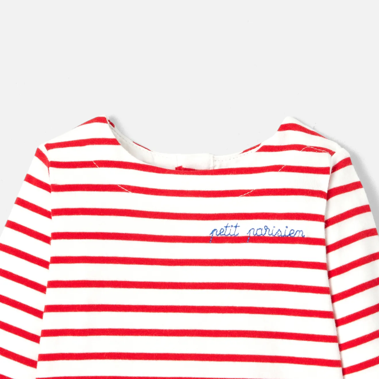 Jacadi Bodies>Body mit langen Ärmeln für Jungen ROT/WEISS