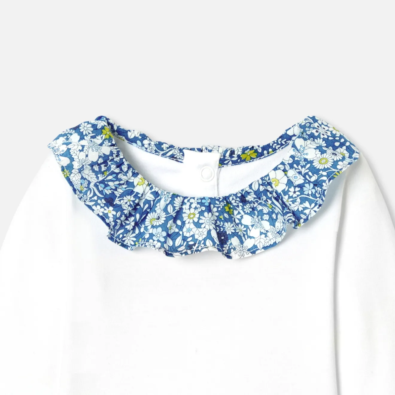 Jacadi Bodies>Body mit langen Ärmeln für Baby Mädchen WEISS/BLAU