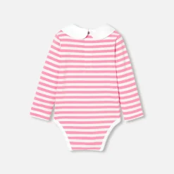 Jacadi Bodies>Body mit langen Ärmeln Kleinkind Mädchen WEISS/ROSA