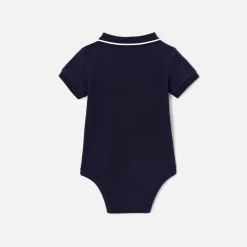 Jacadi Bodies>Body mit Polokragen für Jungen NACHTBLAU