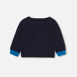 Jacadi Pullover & Cardigans>Cardigan aus Jersey für Baby Jungen MARINEBLAU/MEHRFARBIG