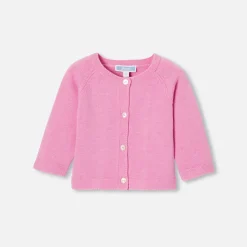 Jacadi Pullover & Cardigans>Cardigan aus Jersey für Baby Mädchen ROSA MITTEL/FUSCHIA