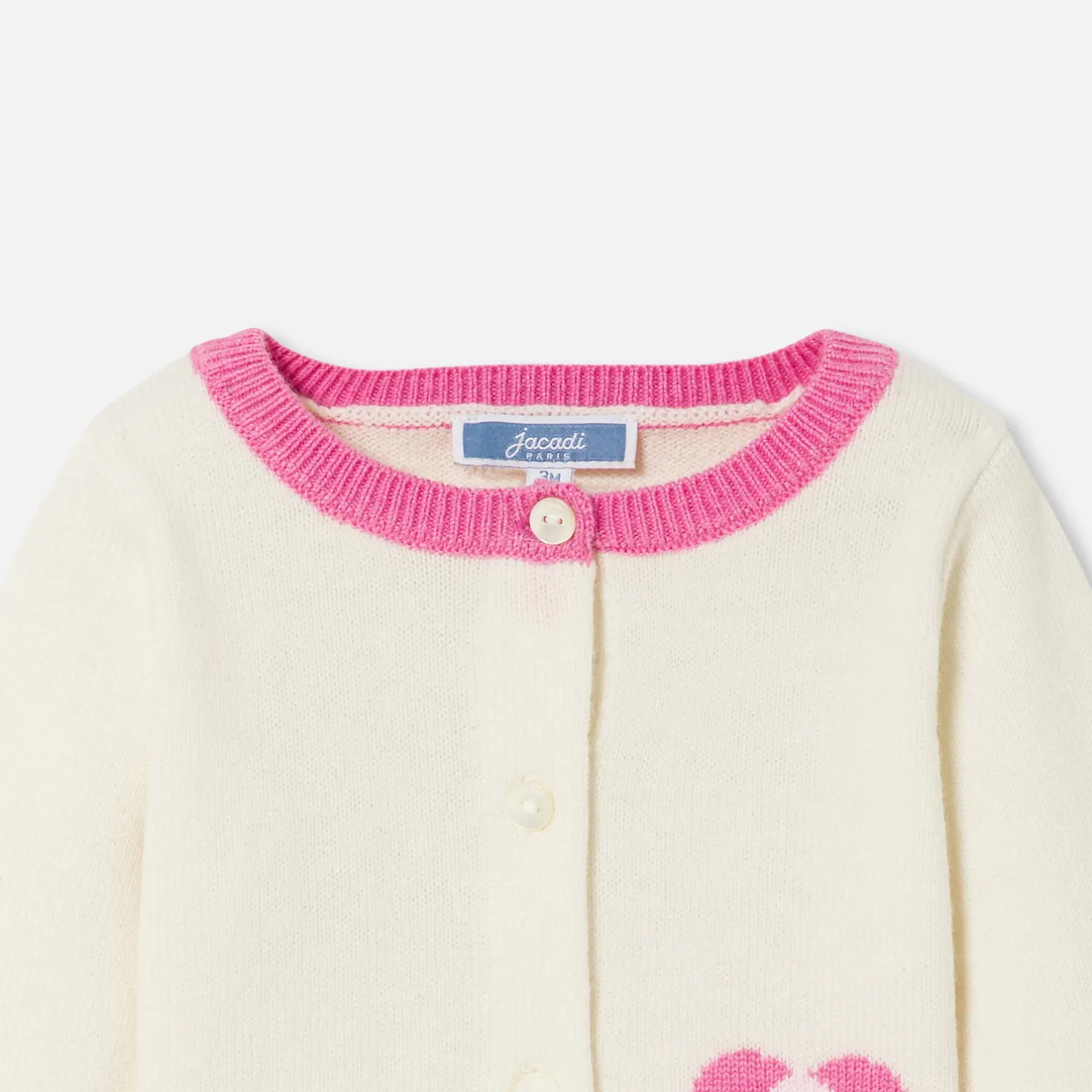 Jacadi Pullover & Cardigans>Cardigan aus Jersey für Baby Mädchen WEICHES WEISS/MEHRFARBIG