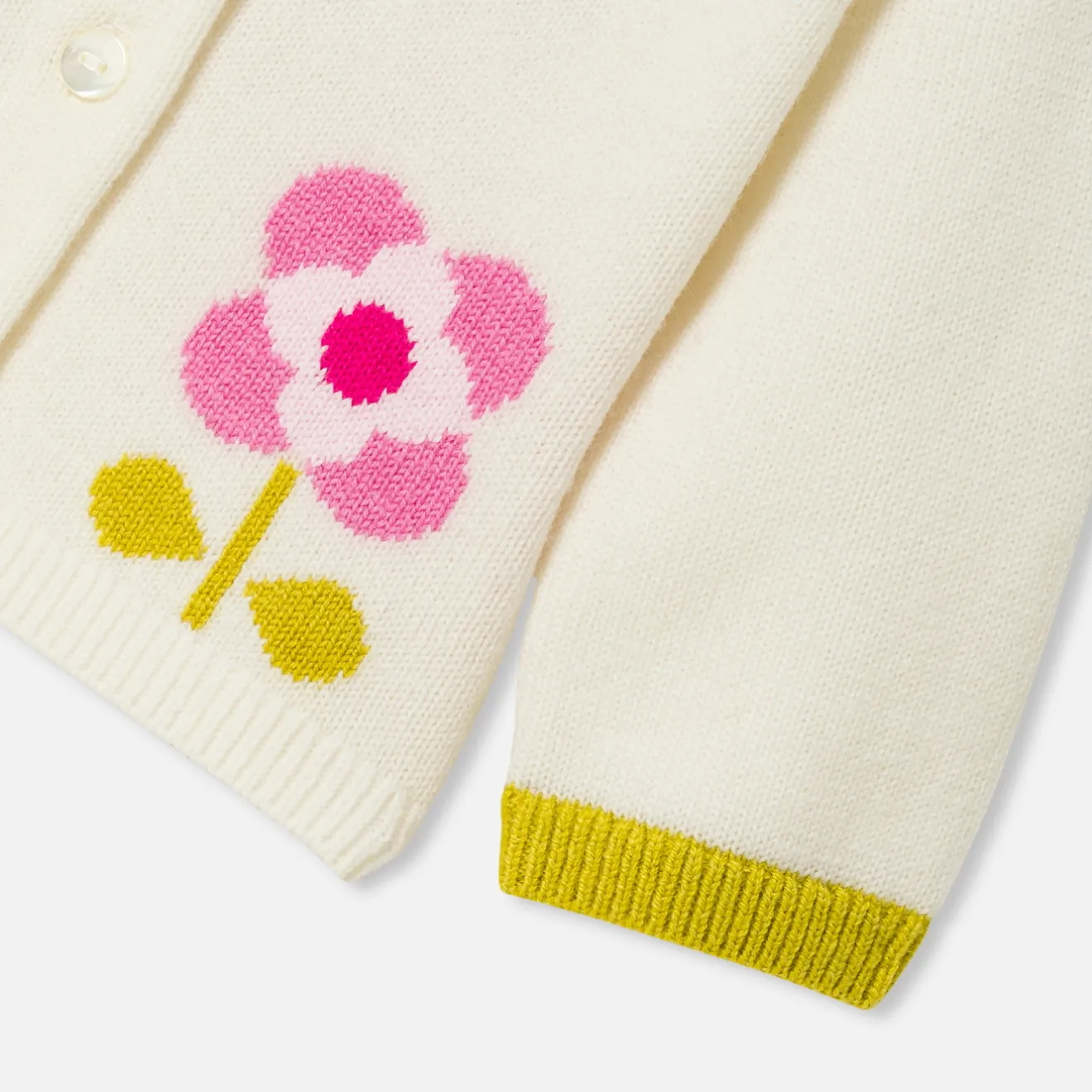 Jacadi Pullover & Cardigans>Cardigan aus Jersey für Baby Mädchen WEICHES WEISS/MEHRFARBIG