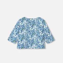 Jacadi Pullover & Cardigans>Cardigan aus Liberty-Stoff für Baby Mädchen BLAU/MEHRFARBIG