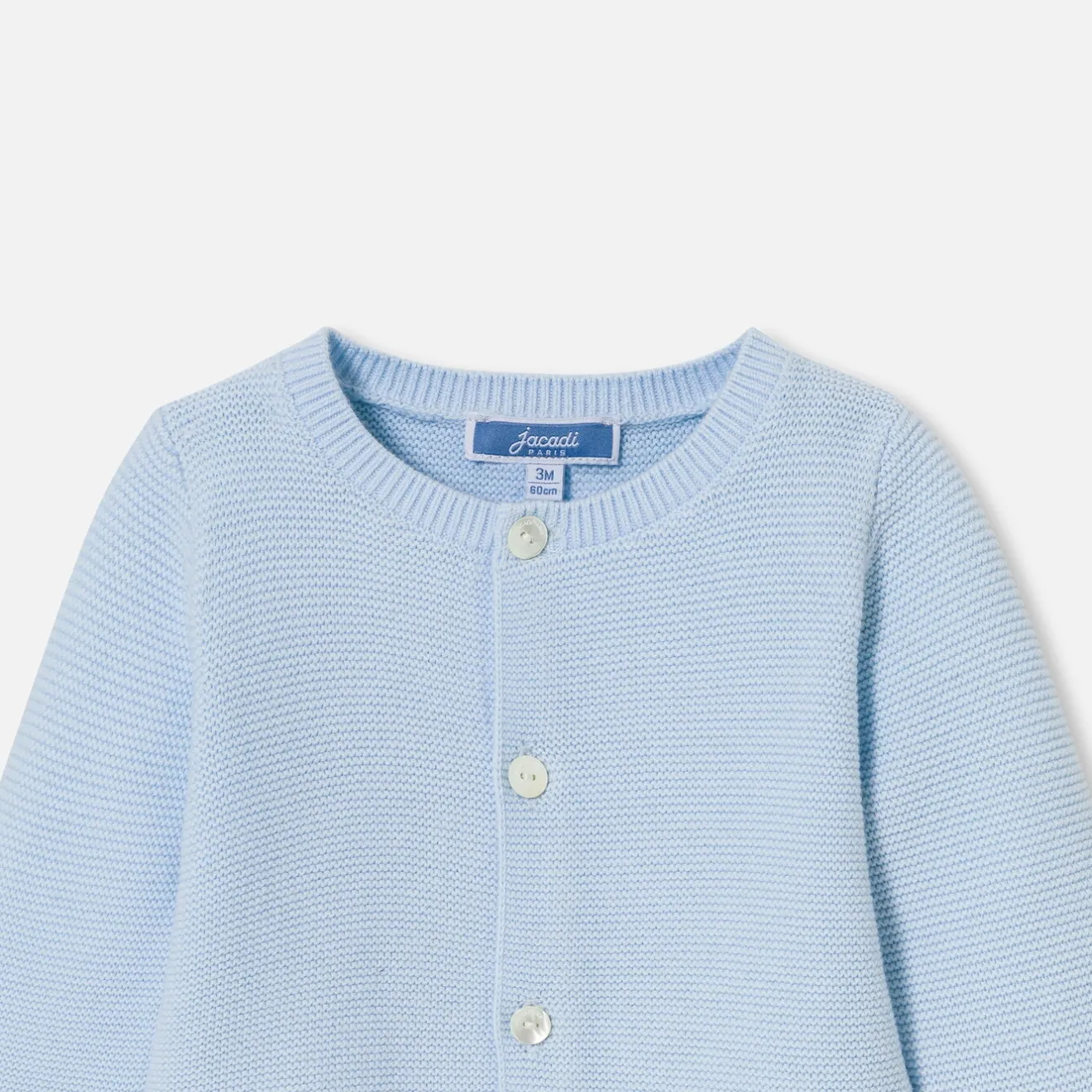 Jacadi Pullover & Cardigans>Cardigan im Krausstrick für Babys HELLBLAU