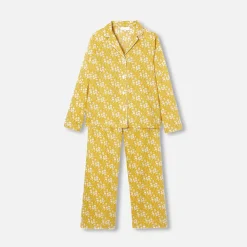 Jacadi Schlafanzüge & Nachthemden>Damen-Pyjama aus Liberty-Stoff GELB/WEISS