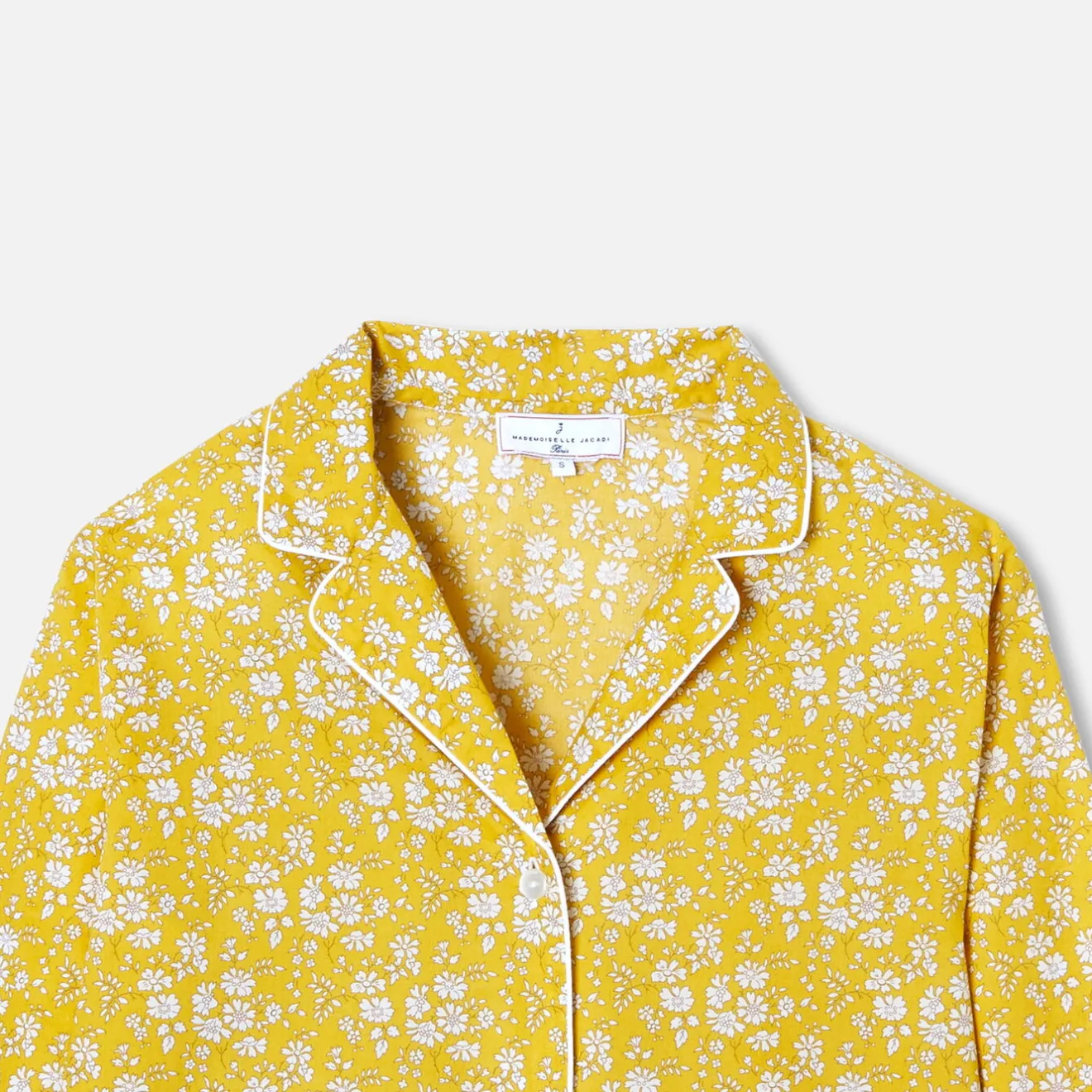 Jacadi Schlafanzüge & Nachthemden>Damen-Pyjama aus Liberty-Stoff GELB/WEISS