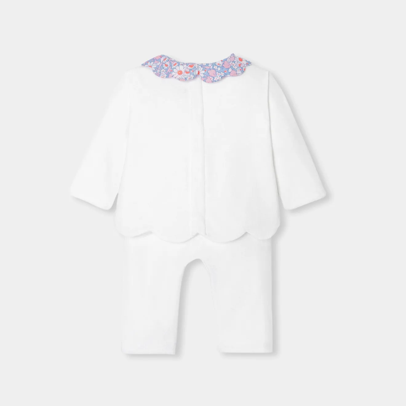 Jacadi Spieler, Latzhosen, Ensembles>Ensemble aus Doppeljersey für Mädchen JACADI WEISS