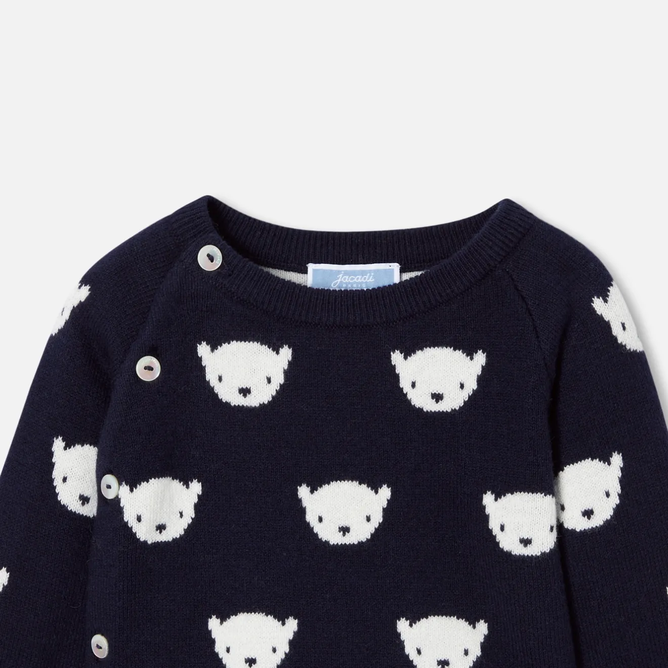 Jacadi Spieler, Latzhosen, Ensembles>Ensemble aus Jerseystrick für Babys MARINEBLAU/ECRU