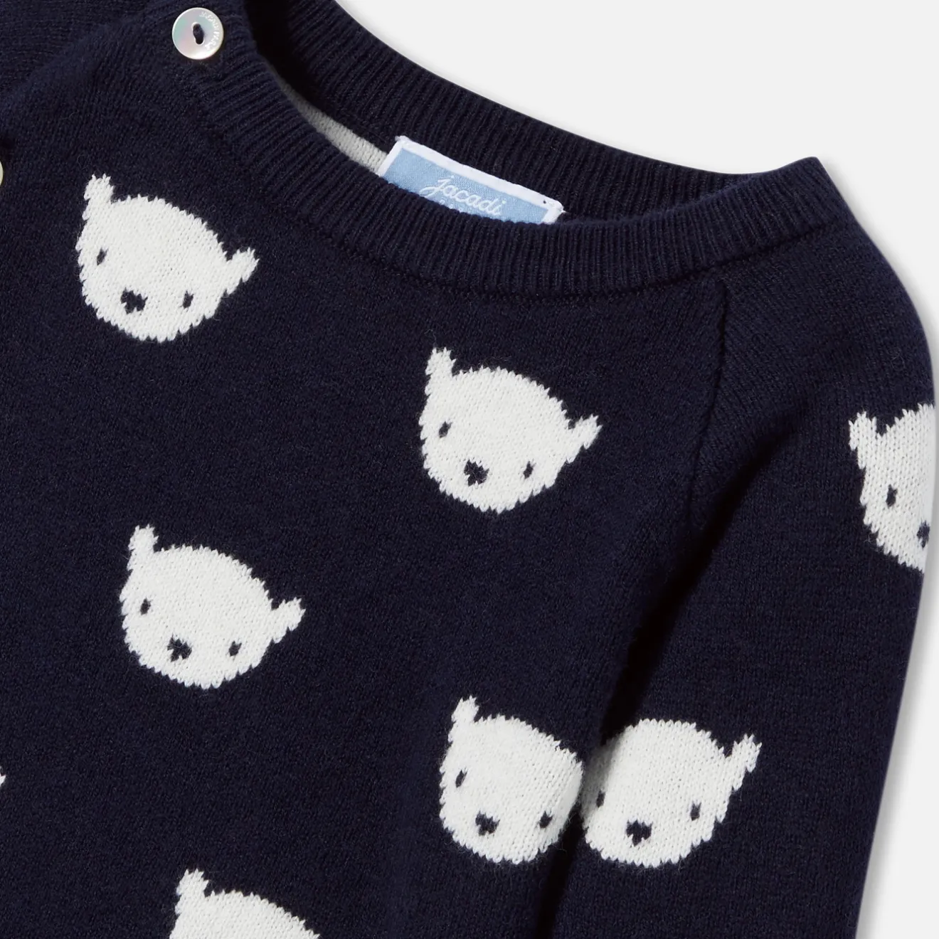 Jacadi Spieler, Latzhosen, Ensembles>Ensemble aus Jerseystrick für Babys MARINEBLAU/ECRU