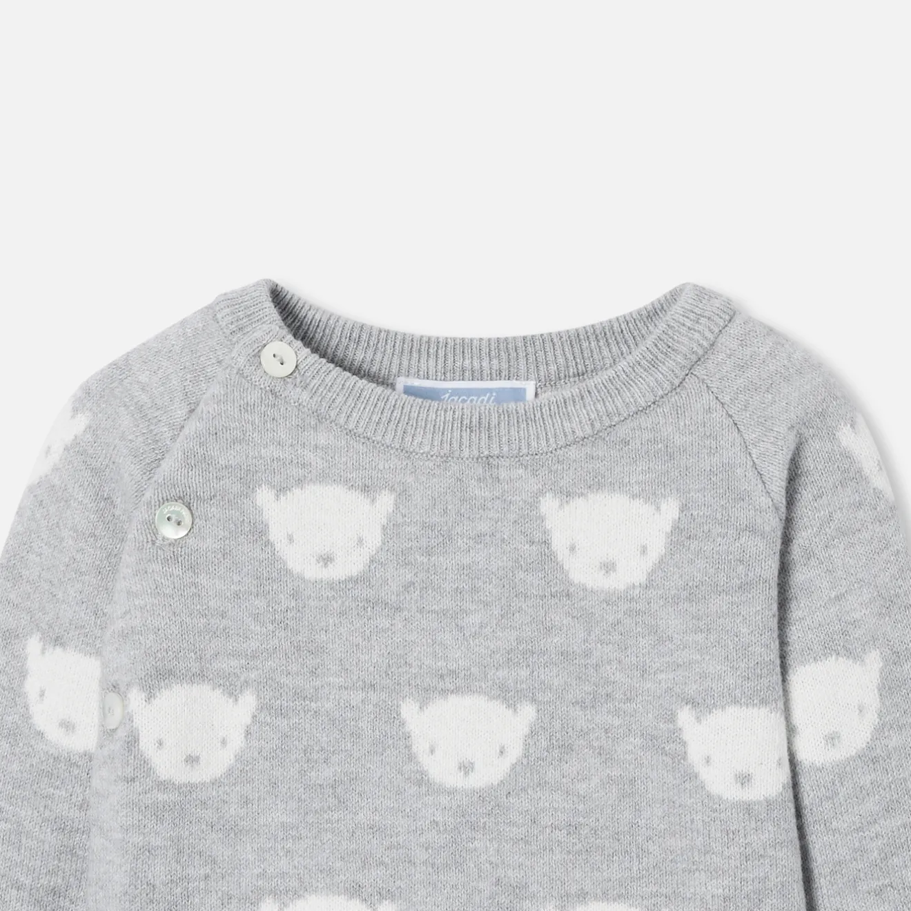 Jacadi Spieler, Latzhosen, Ensembles>Ensemble aus Jerseystrick für Babys GRAU/ECRU