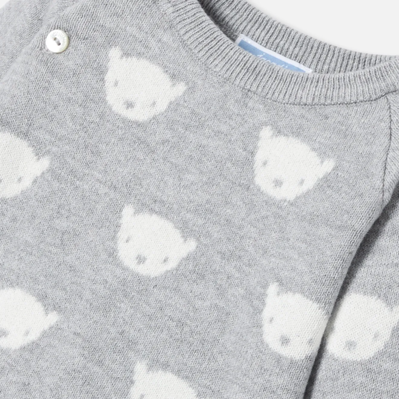Jacadi Spieler, Latzhosen, Ensembles>Ensemble aus Jerseystrick für Babys GRAU/ECRU