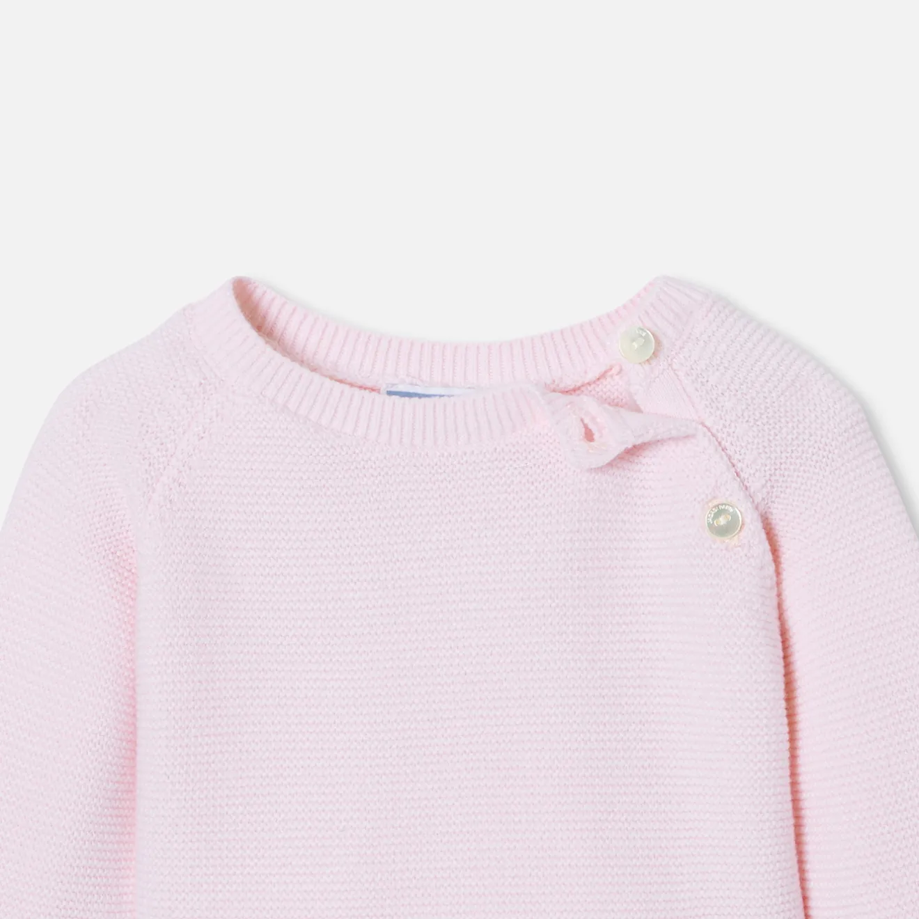 Jacadi Spieler, Latzhosen, Ensembles>Ensemble aus Krausstrick für Baby Mädchen ROSA BLASS JACADI