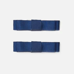 Jacadi Haar-Accessoires|Accessoires>2er-Pack Haarspangen mit flacher Schleife für Mädchen MARINEBLAU JACADI