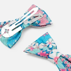 Jacadi Haar-Accessoires|Accessoires>2er-Pack Mädchen-Haarspangen aus Liberty-Stoff ROSA/GRÜN