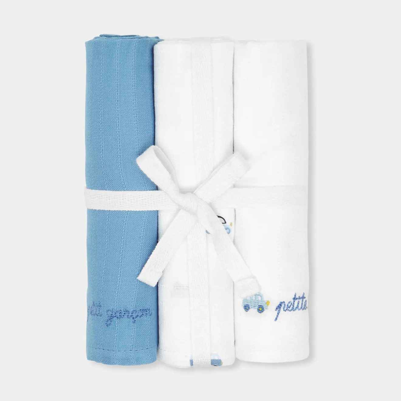 Jacadi Lätzchen Und Mulltücher>3er-Pack Mulltücher WEISS/BLAU