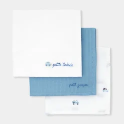 Jacadi Lätzchen Und Mulltücher>3er-Pack Mulltücher WEISS/BLAU