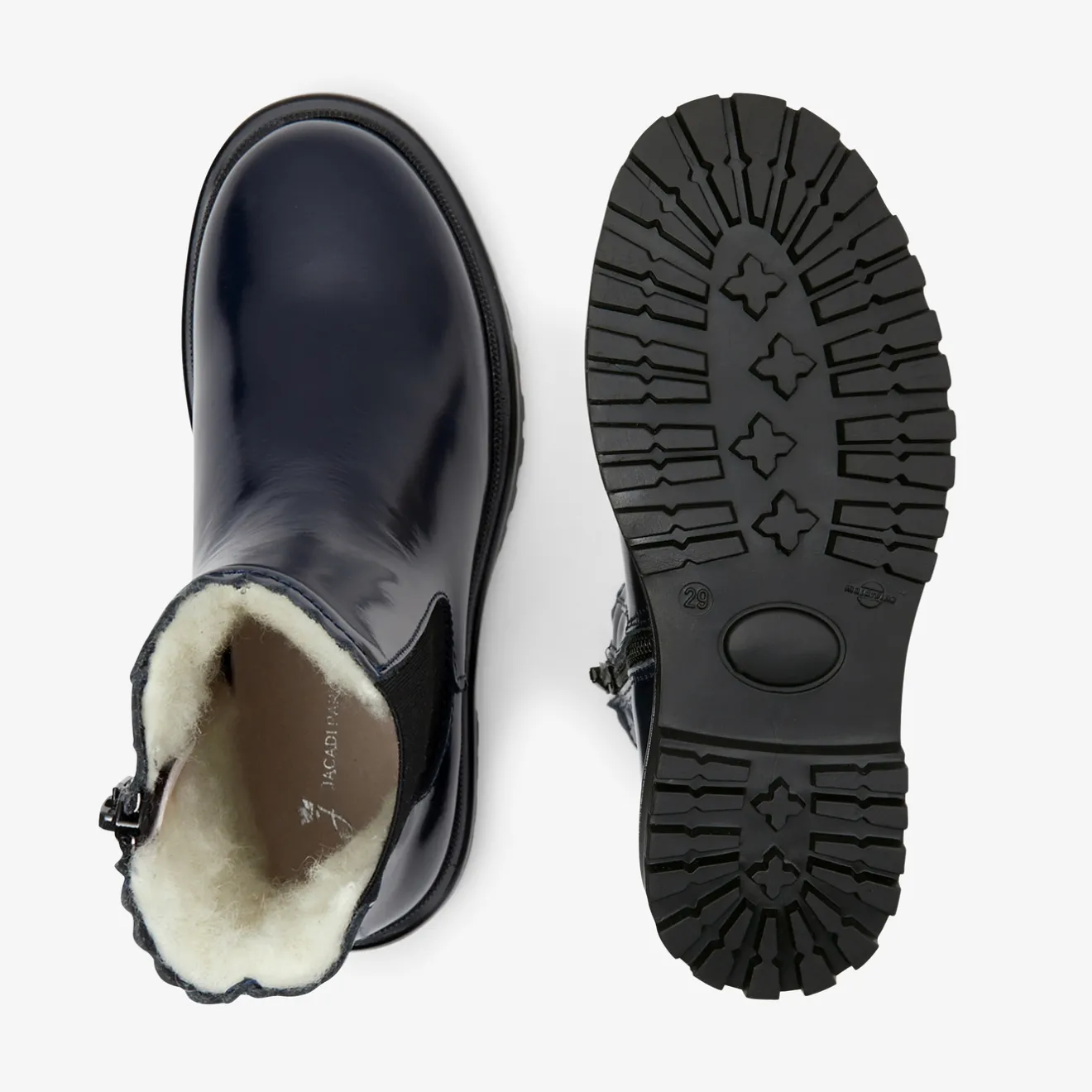 Jacadi Gefütterte Schuhe|Stiefeletten>Gefütterte Chelsea-Boots für Mädchen MARINEBLAU JACADI